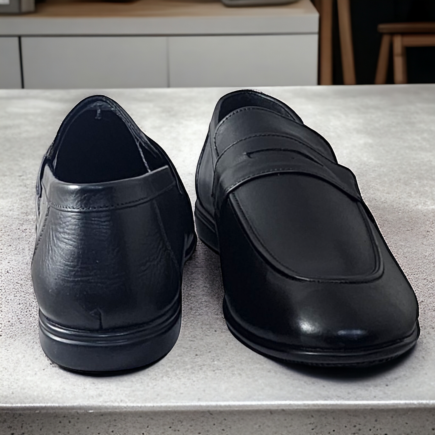 ZOOM S1441 BLACK Men's Loafers/Leather Shoes