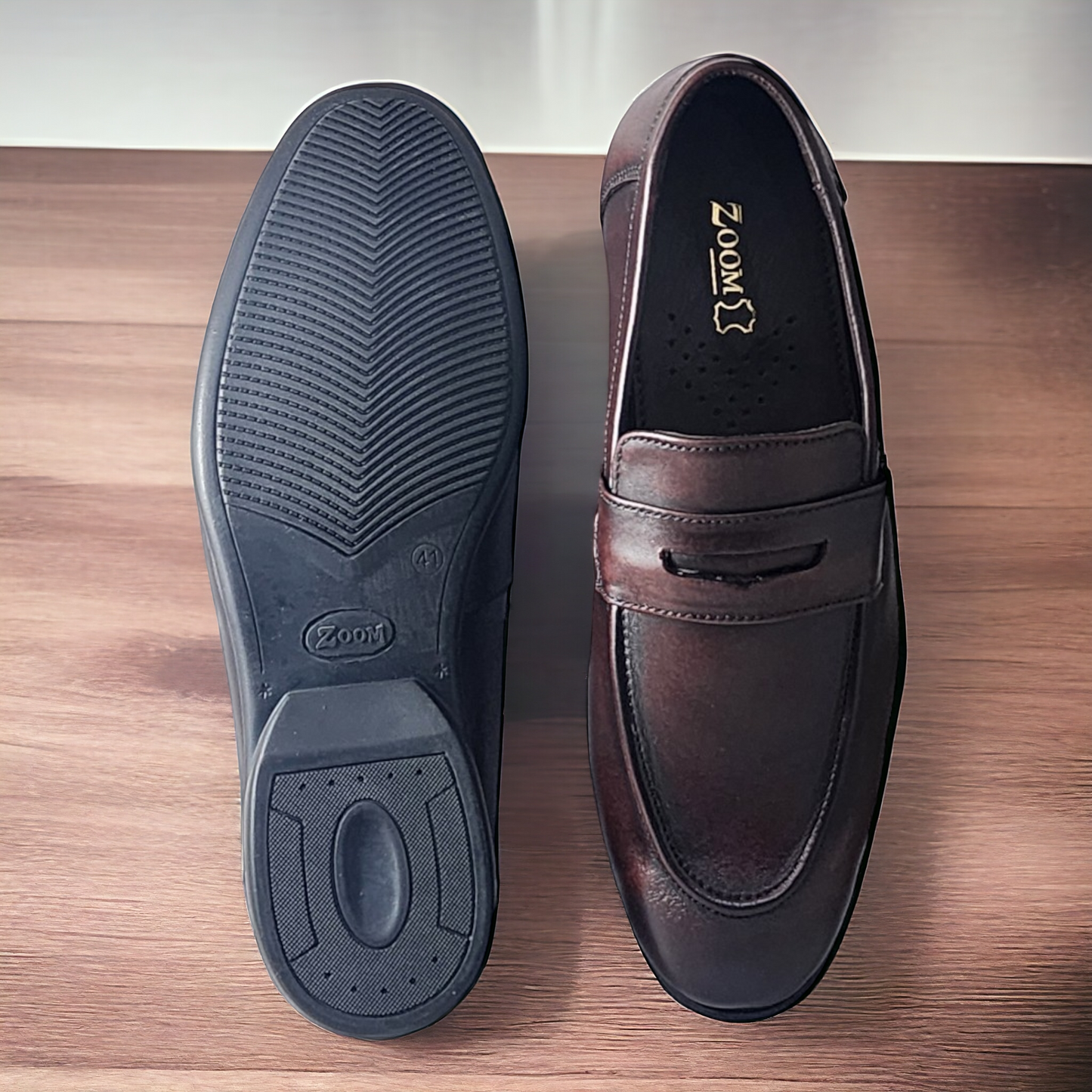 ZOOM S1441 BROWN Men's Loafers/Leather Shoes