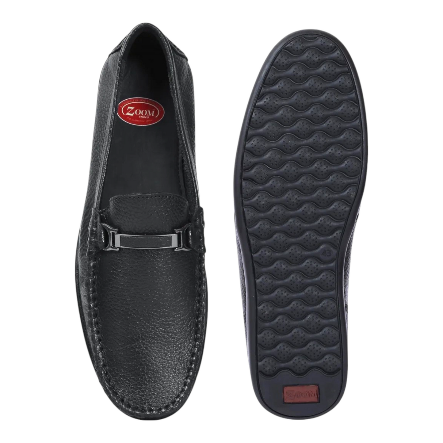 ZOOM D1325 BLACK Men's Loafers/Leather Shoes