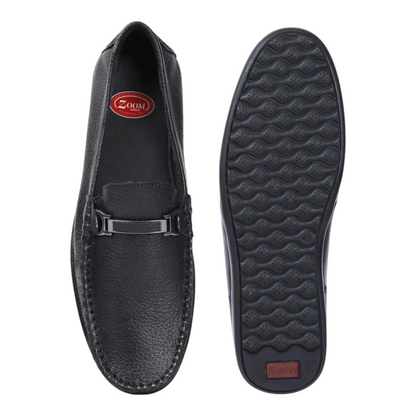 ZOOM D1325 BLACK Men's Loafers/Leather Shoes