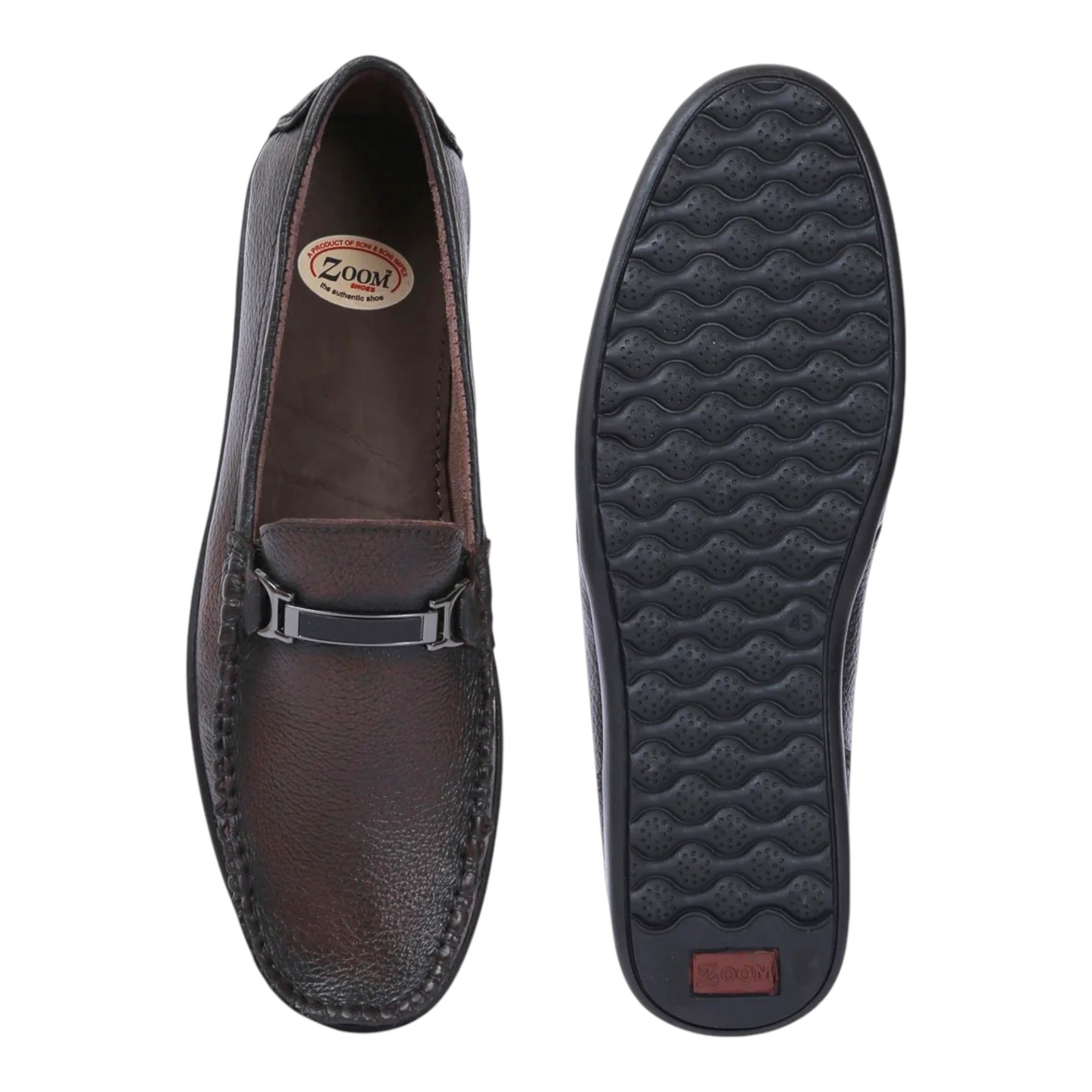 ZOOM D1325 BROWN Men's Loafers/Leather Shoes