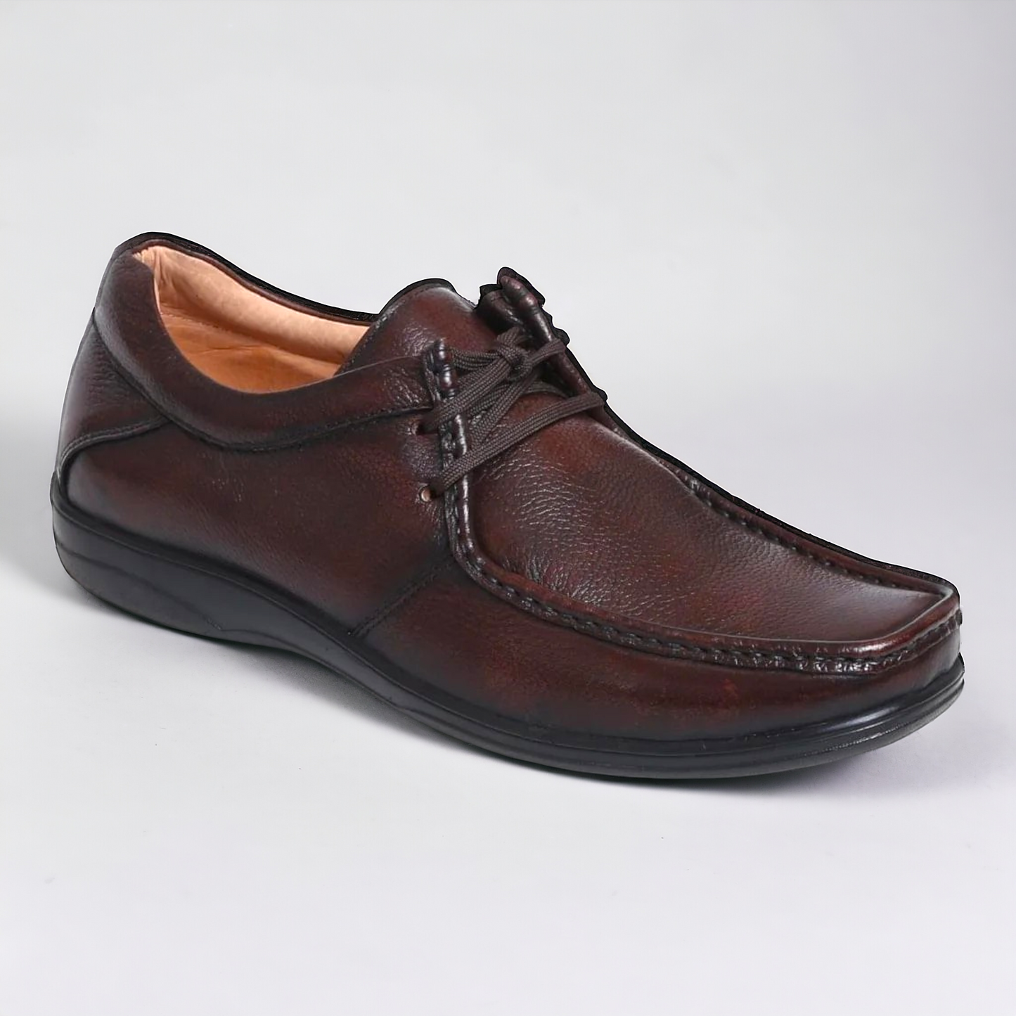 ZOOM D2570 BROWN Men's Casual Lace Up Leather Shoes