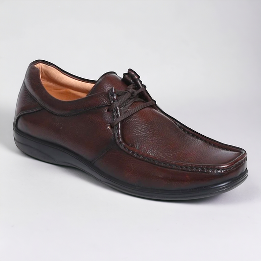 ZOOM D2570 BROWN Men's Casual Lace Up Leather Shoes