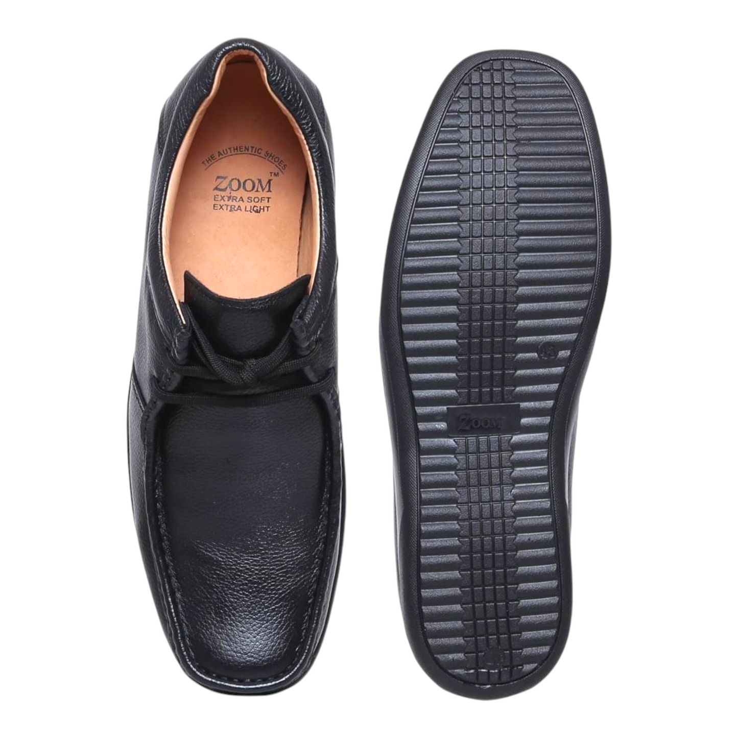 ZOOM D2570 BLACK Men's Casual Lace Up Leather Shoes