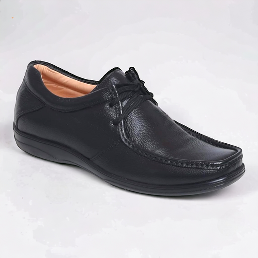 ZOOM D2570 BLACK Men's Casual Lace Up Leather Shoes