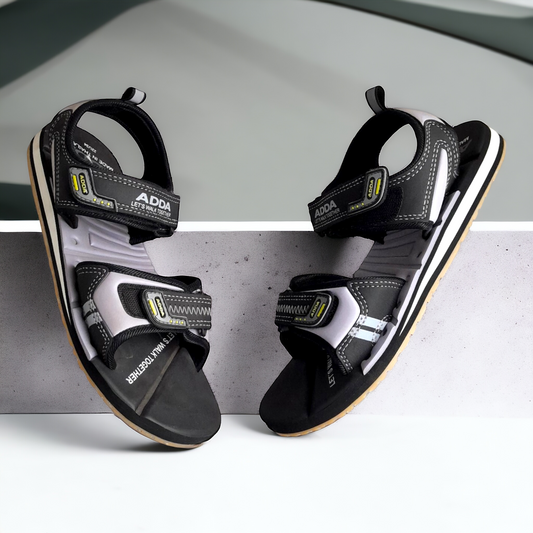 ADDA BRAVO BLACK/GREY Men's Sandals