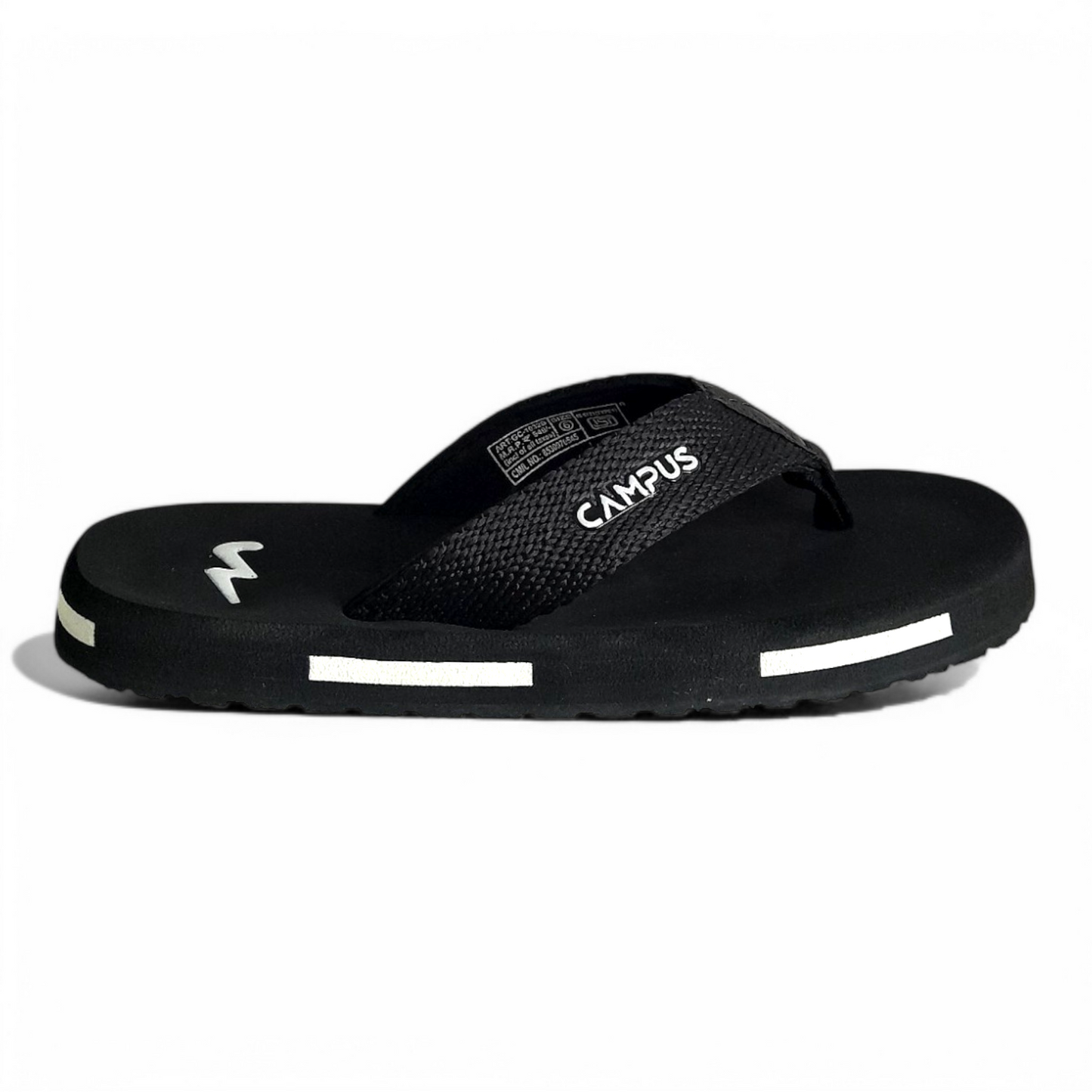 CAMPUS GC-1032 BLACK Men's Slipper/Chapple/Flip flop
