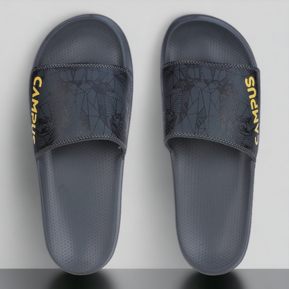 CAMPUS SL-437 GREY/MUSTARD Men's Flipflop/Slides/Slipper
