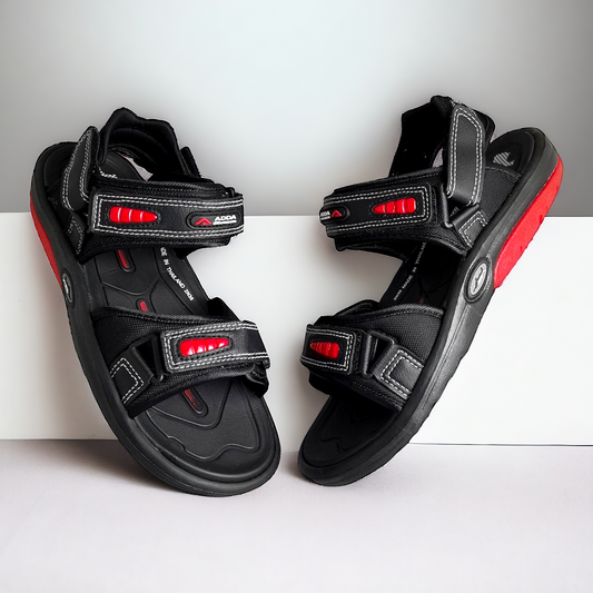 ADDA CHARGE1 BLACK/RED Men's Sandals