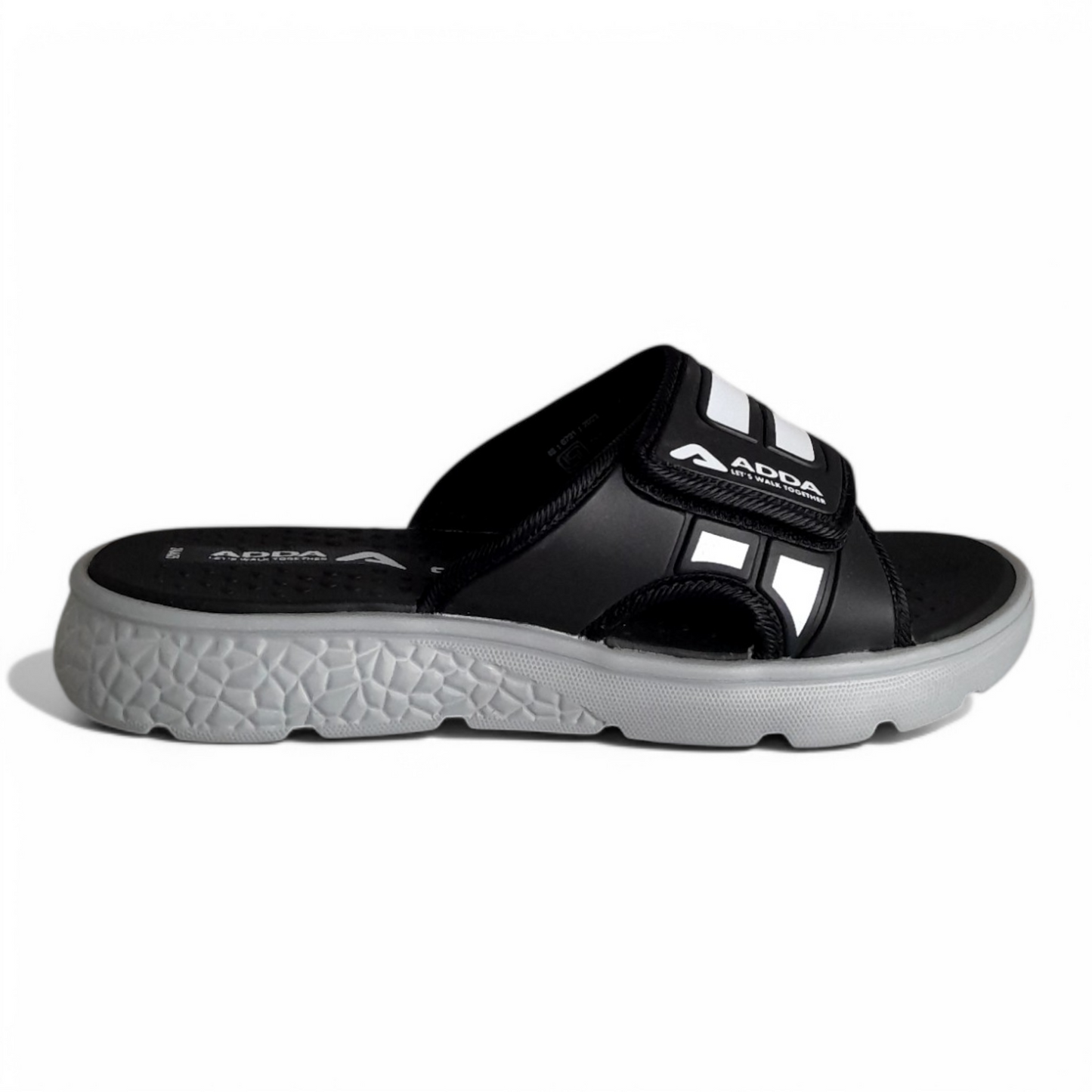 ADDA ICLOUD004 BLACK/GREY Men's Flipflop/Slipper