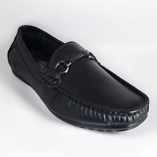 TRY IT 786 BLACK Men's Loafers Shoes