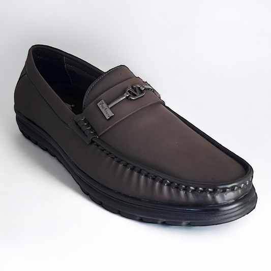 TRY IT 1104 BROWN Men's Loafers Shoes