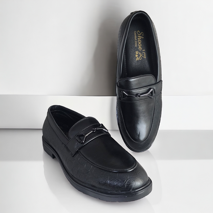 P&G 0307 BLACK Men's Loafers Shoes