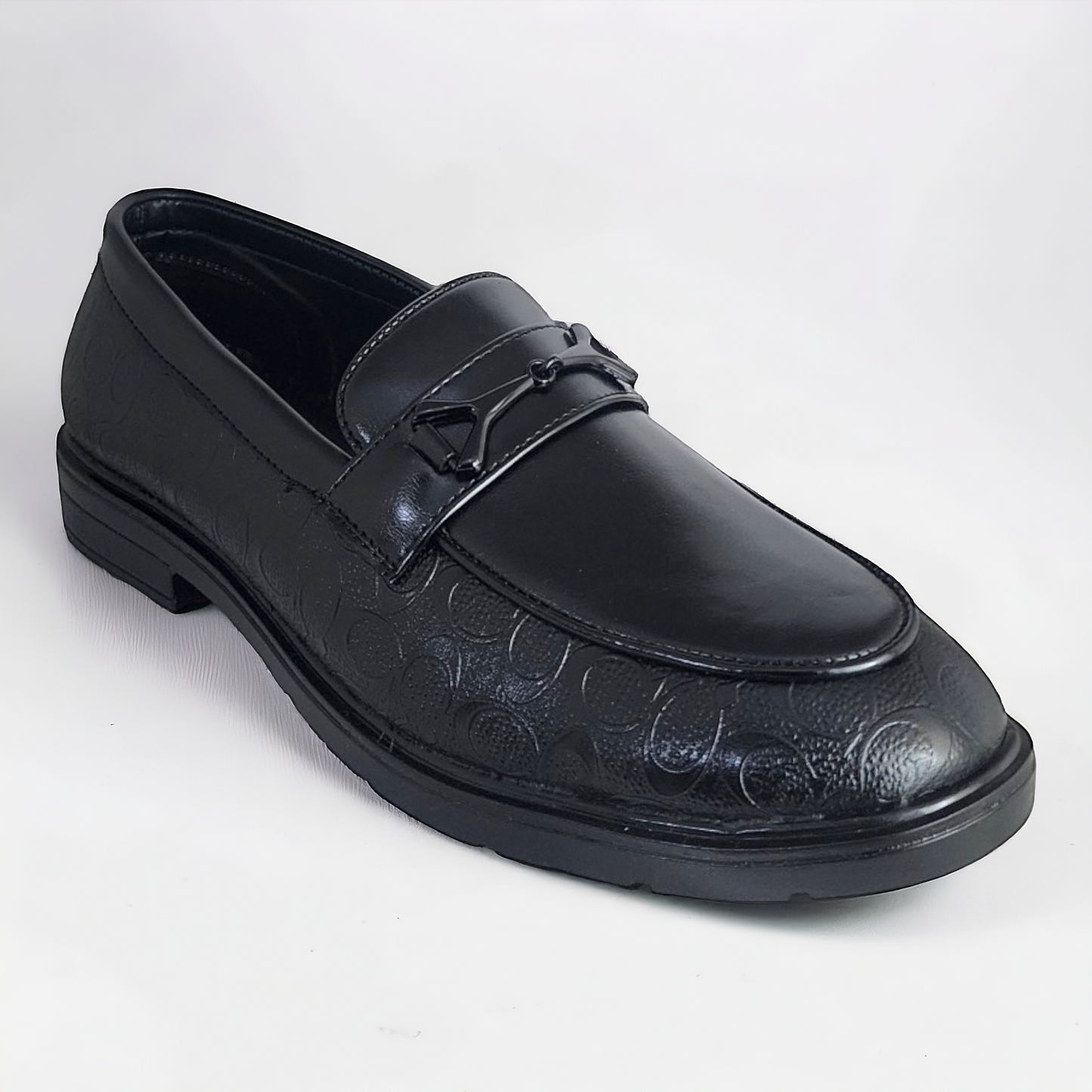 P&G 0307 BLACK Men's Loafers Shoes