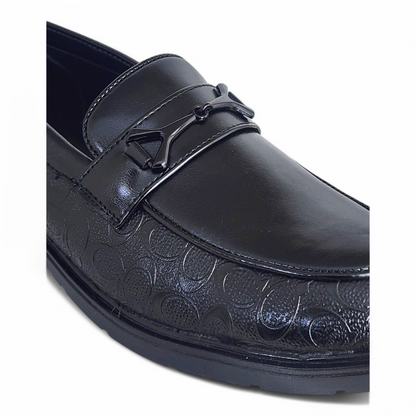 P&G 0307 BLACK Men's Loafers Shoes