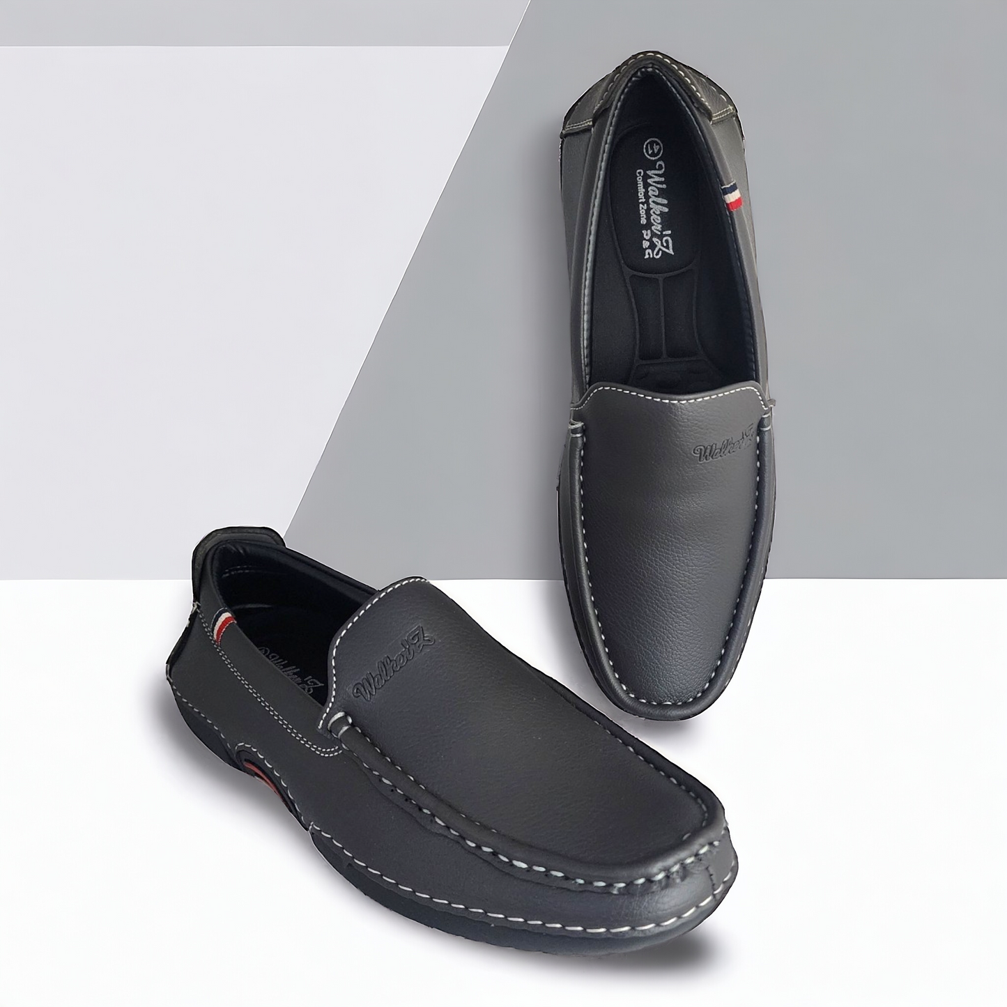 P&G 2112 GREY Men's Loafers Shoes