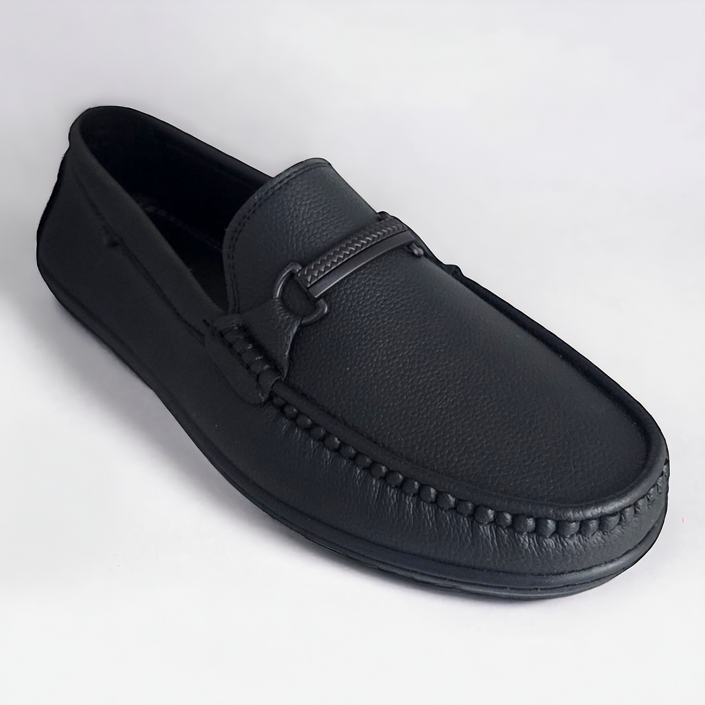 P&G 8318 BLACK Men's Loafers Shoes