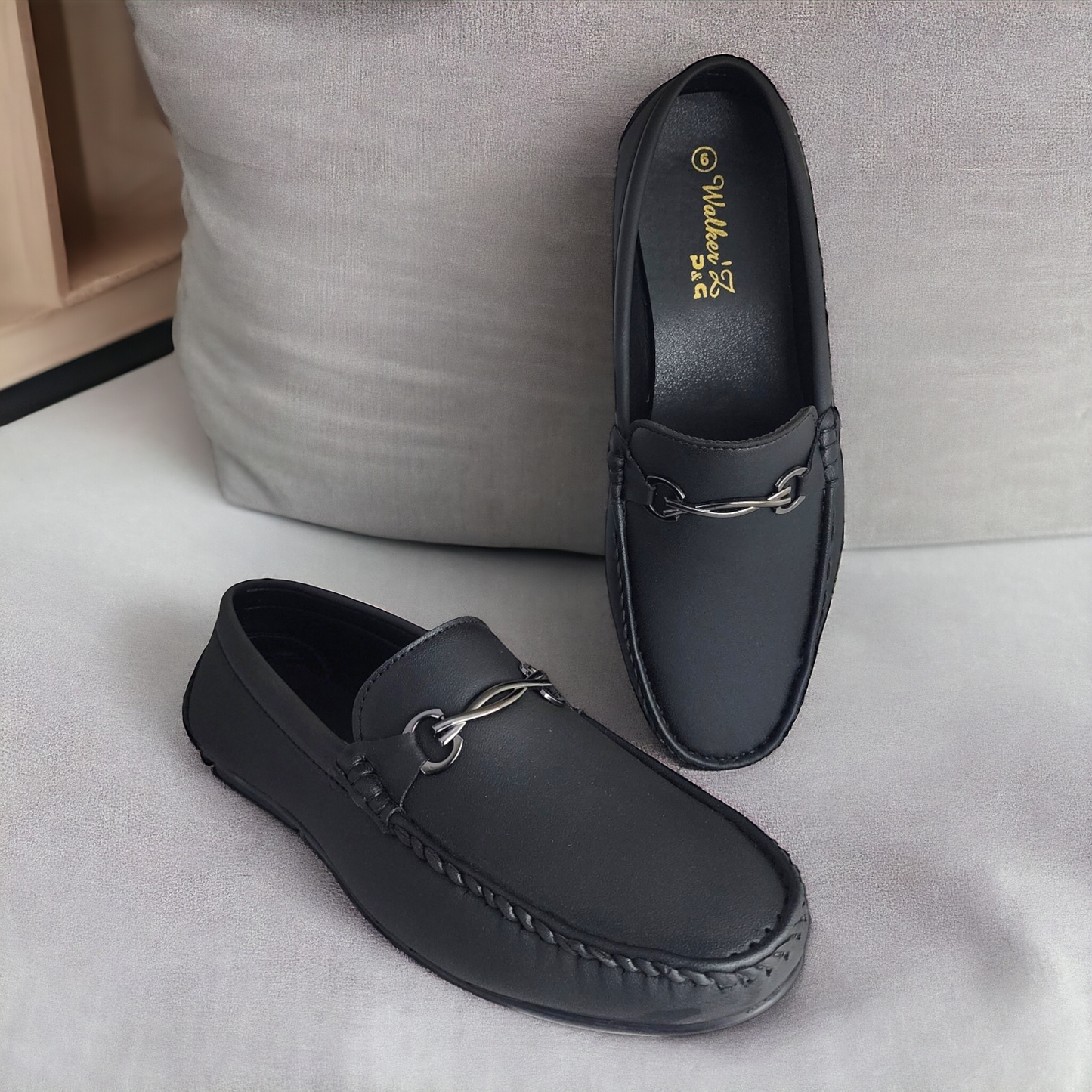 P&G BT864 BLACK Men's Loafers Shoes