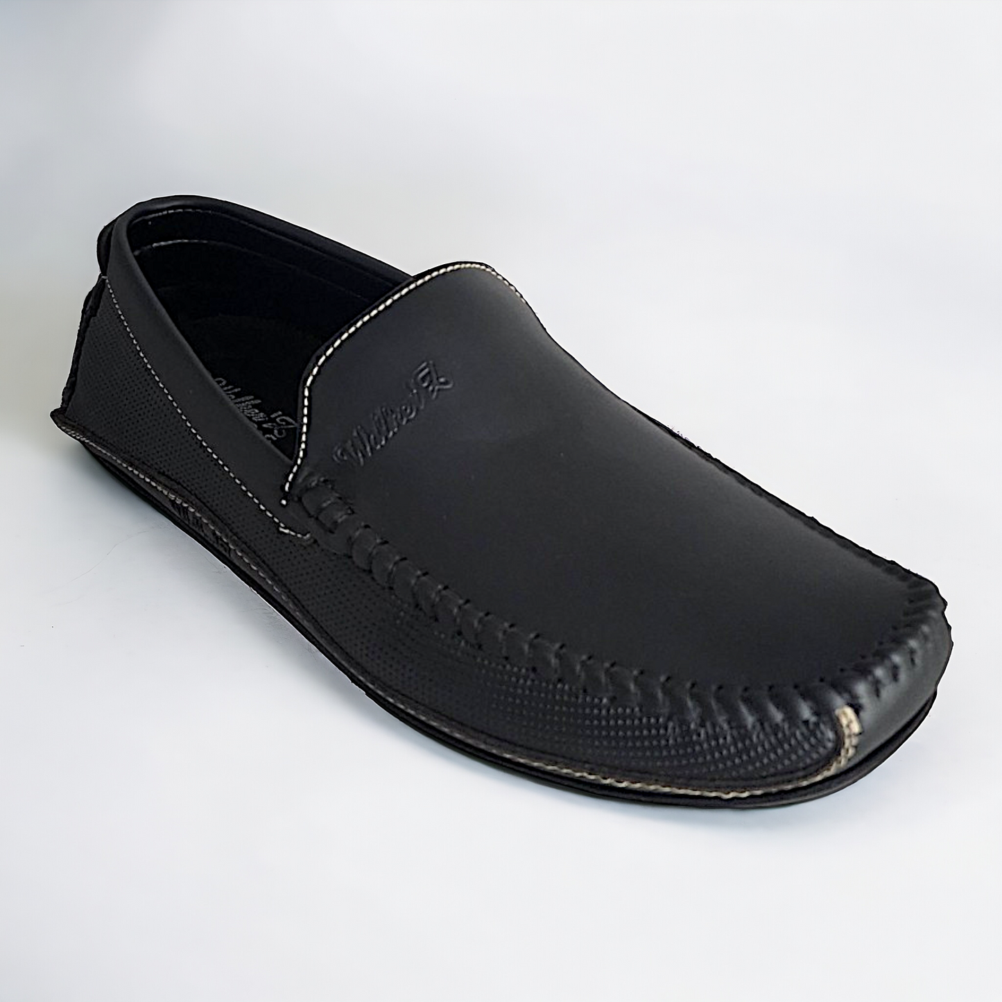 P&G N021 BLACK Men's Loafers Shoes