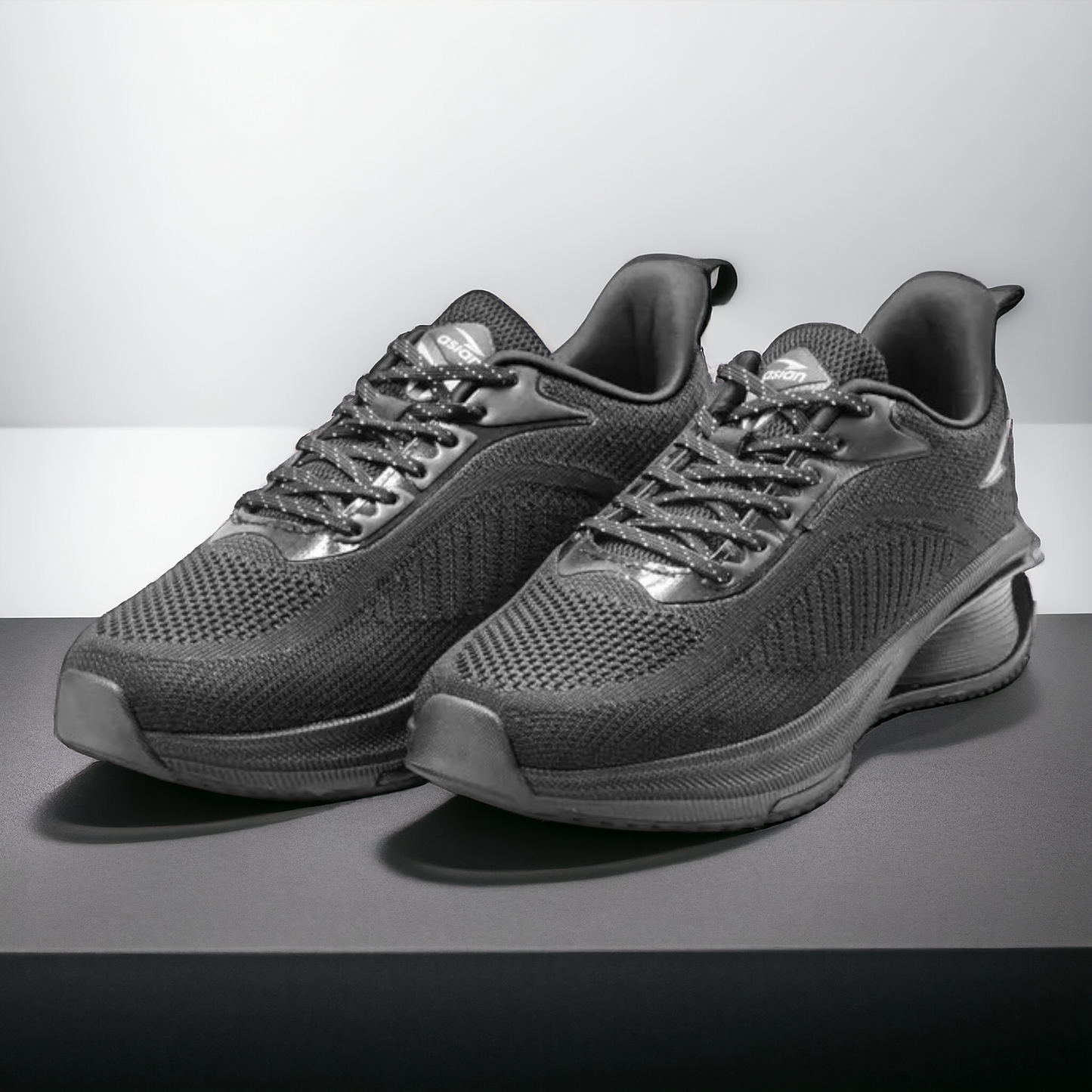 ASIAN POWERPLAY01 FULL BLACK Men's Sports Shoes