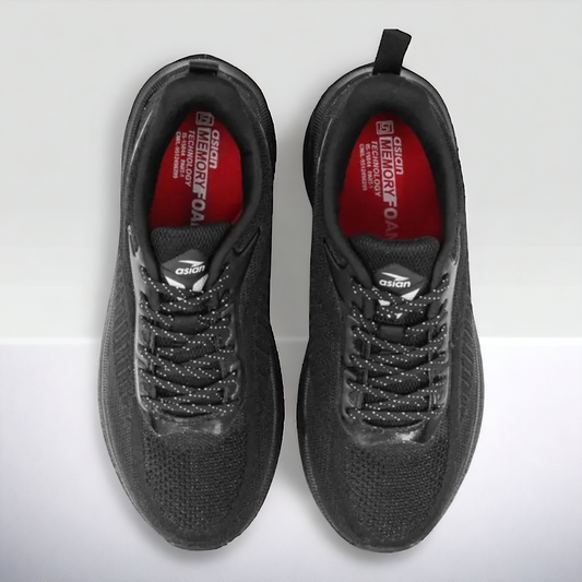 ASIAN POWERPLAY01 FULL BLACK Men's Sports Shoes