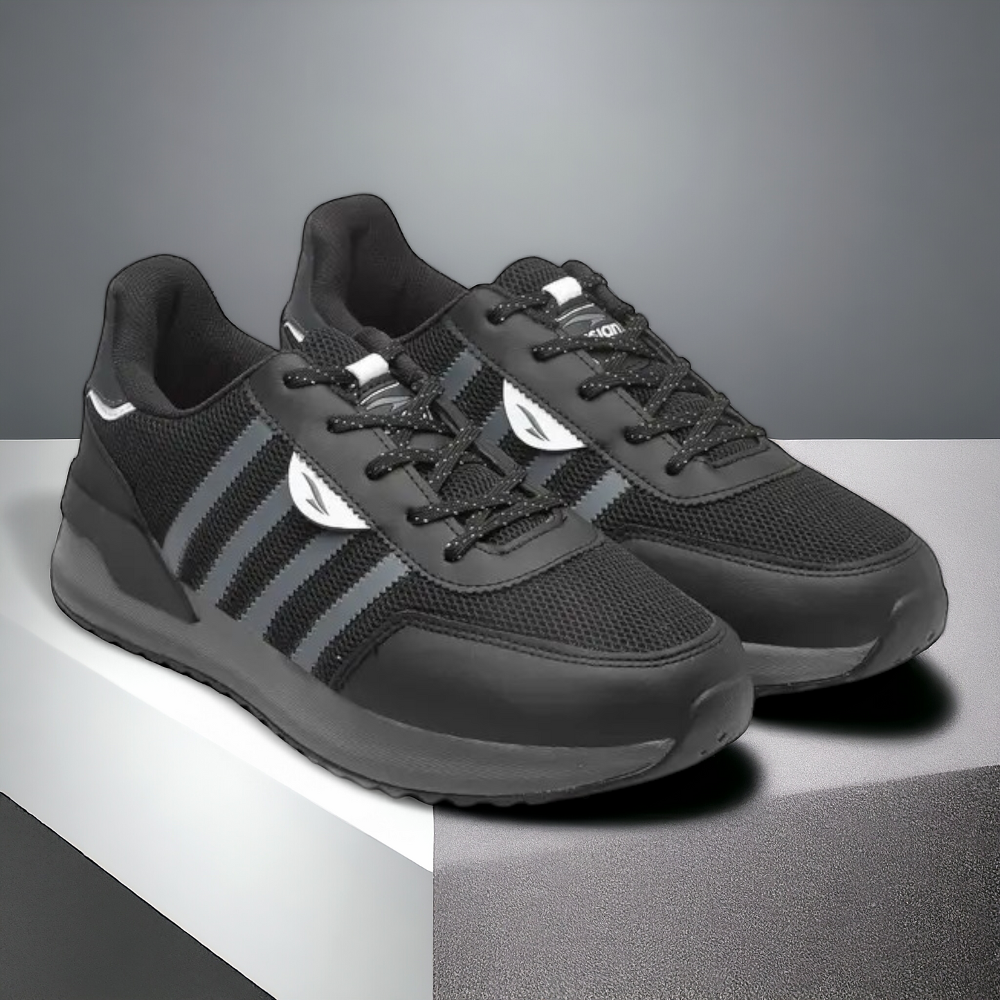 ASIAN TARGET02 BLACK/GREY Men's Sports Shoes