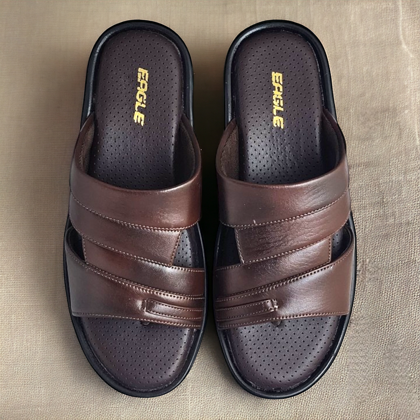 EAGLE C044108 BROWN Men's Cushion Leather Casual Chapple