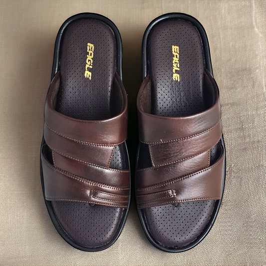 EAGLE C044108 BROWN Men's Cushion Leather Casual Chapple