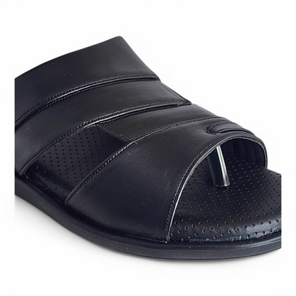 EAGLE C044108 BLACK Men's Cushion Leather Casual Chapple