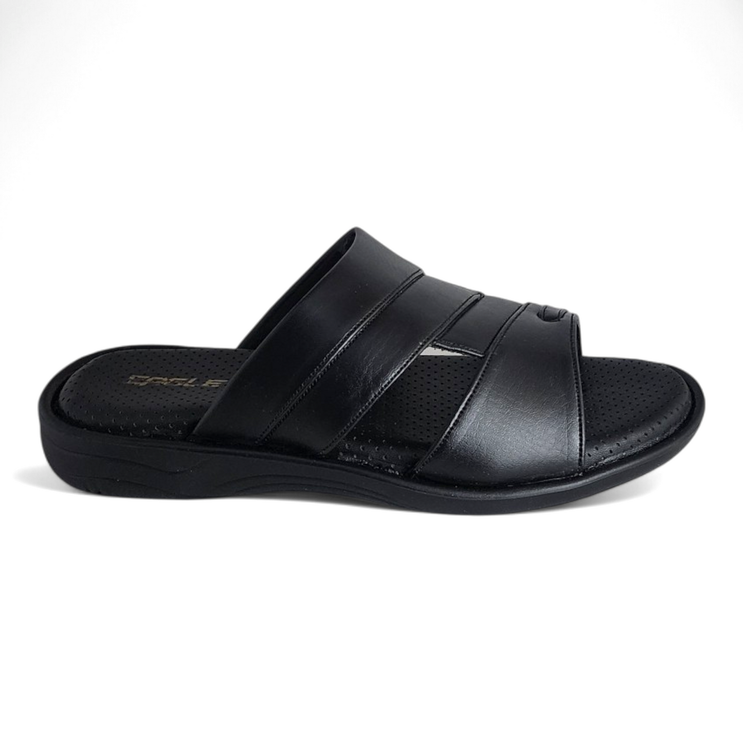 EAGLE C044108 BLACK Men's Cushion Leather Casual Chapple