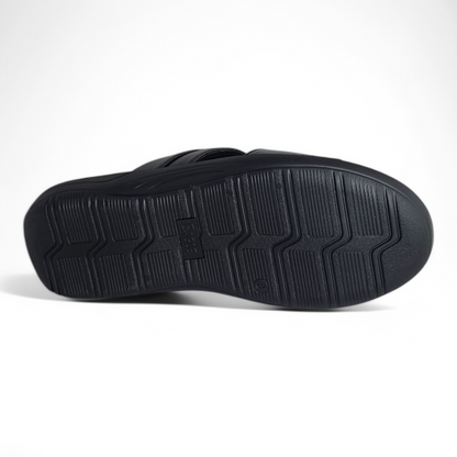 EAGLE C044108 BLACK Men's Cushion Leather Casual Chapple