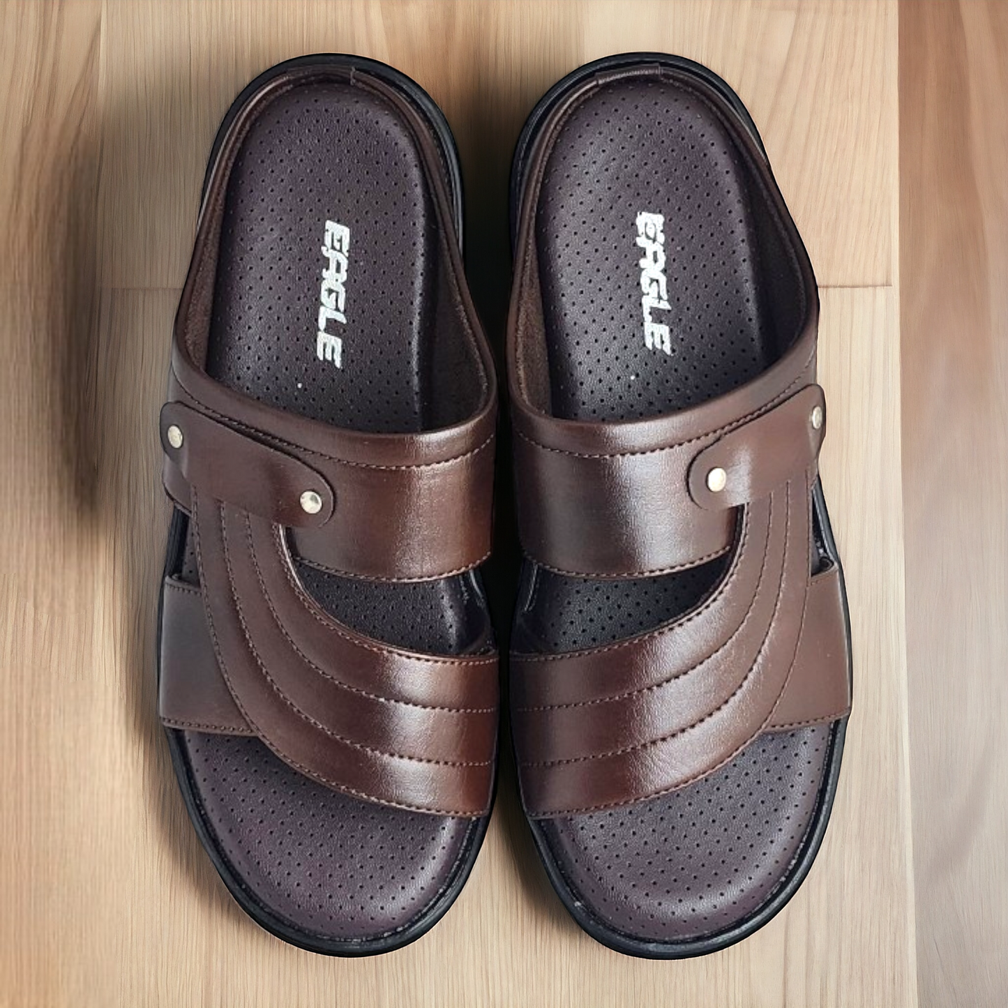 EAGLE P964306 BROWN Men's Cushion Leather Casual Chapple