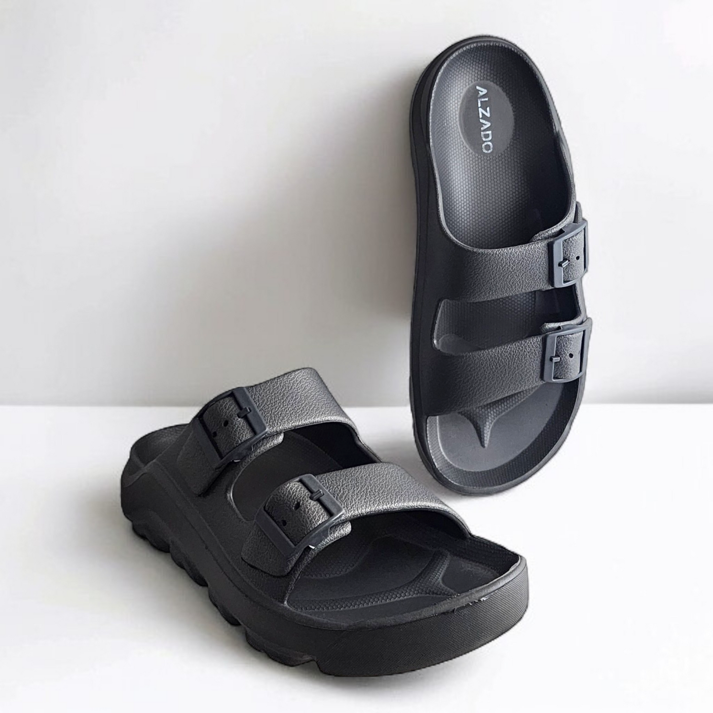 ALZADO DANIEL DARK GREY Men's Slides/Chapple/Slipper