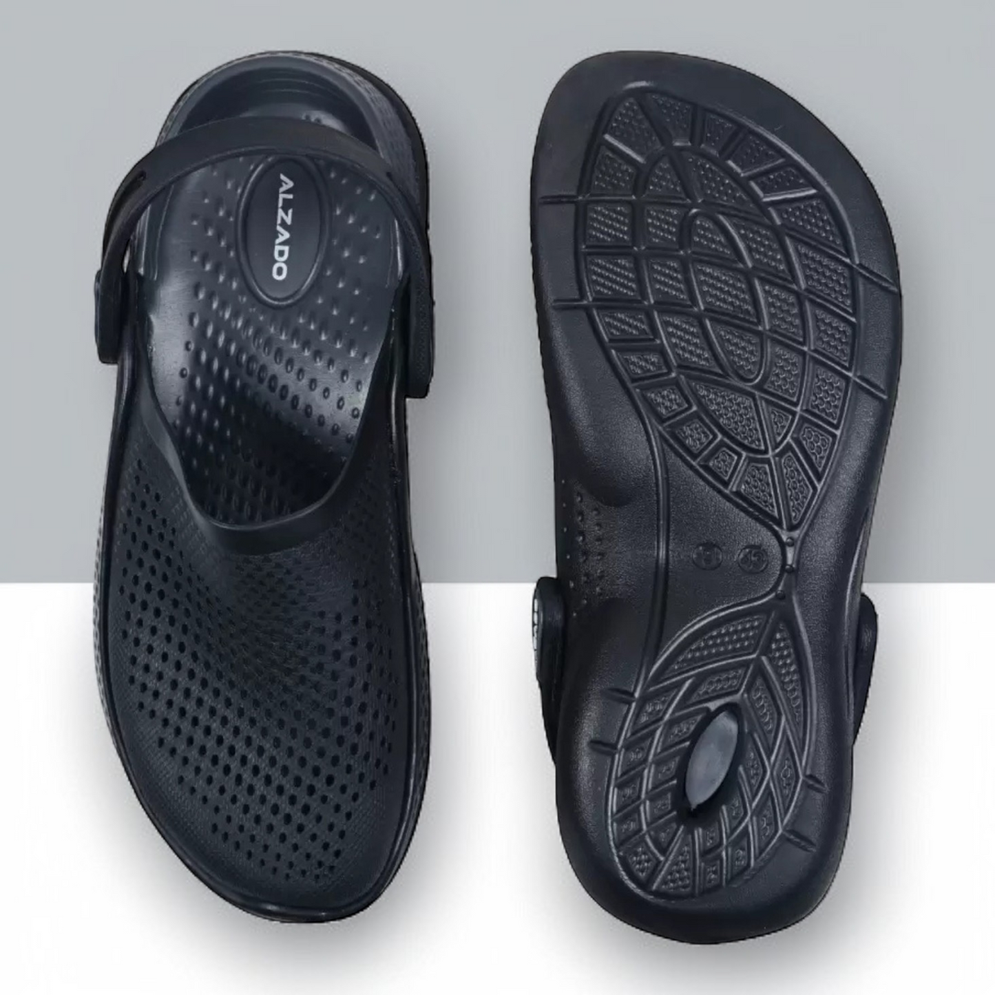 ALZADO ROGER BLACK/GREY Men's Clogs/Sandals