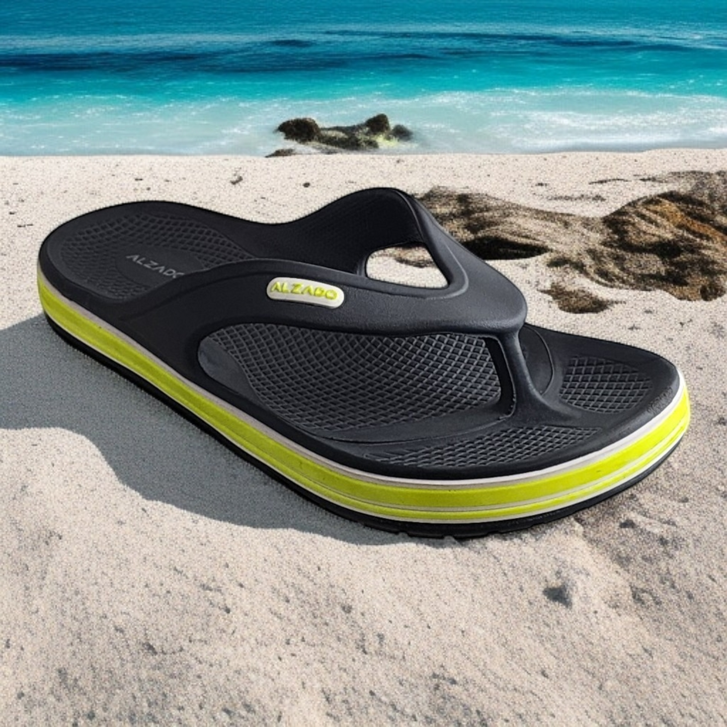 ALZADO JAMES DARK GREY Men's Slippers/Chapple/Flip flop