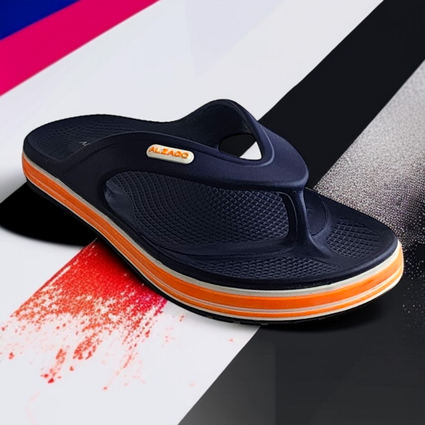 ALZADO JAMES NAVY Men's Slippers/Chapple/Flip flop