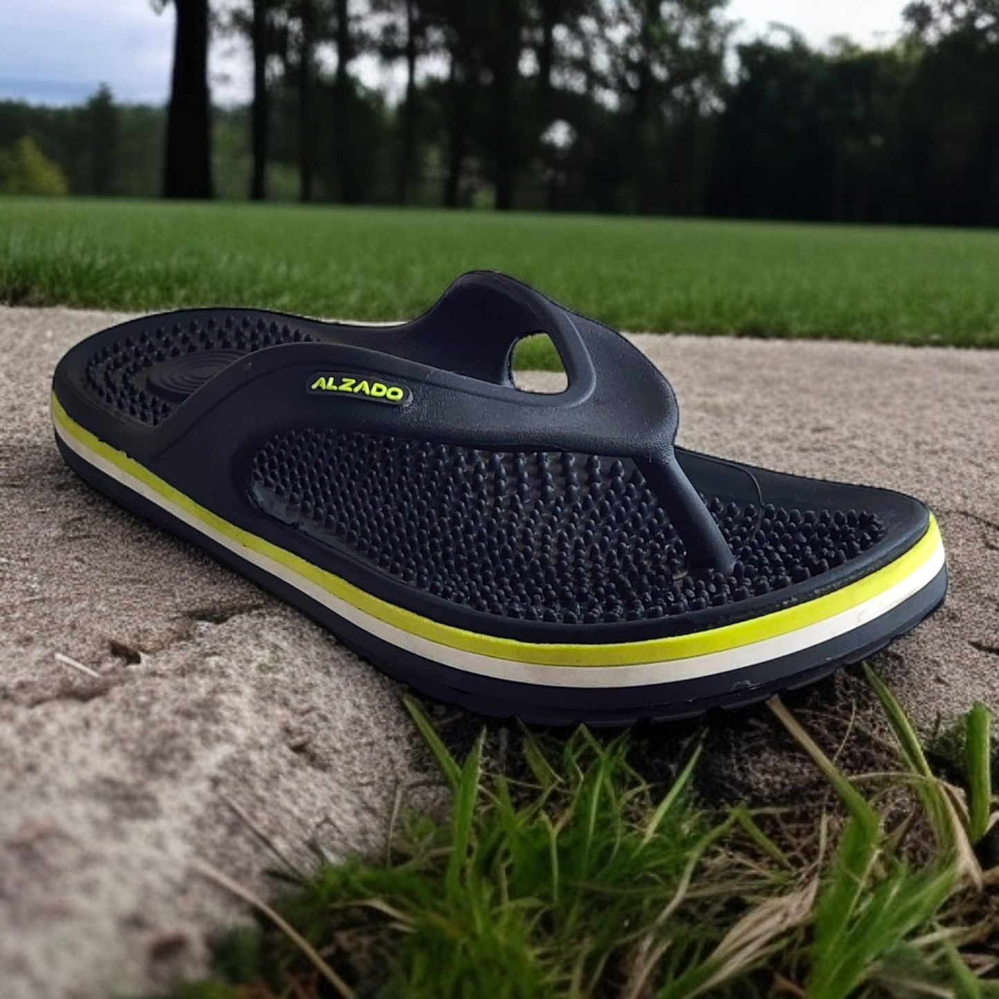 ALZADO MIKE DARK GREY Men's Slippers/Chapple/Flip flop