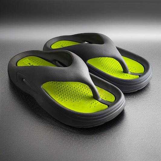 ALZADO SAMPRAS GREY/GREEN Men's Slippers/Chapple/Flip flop