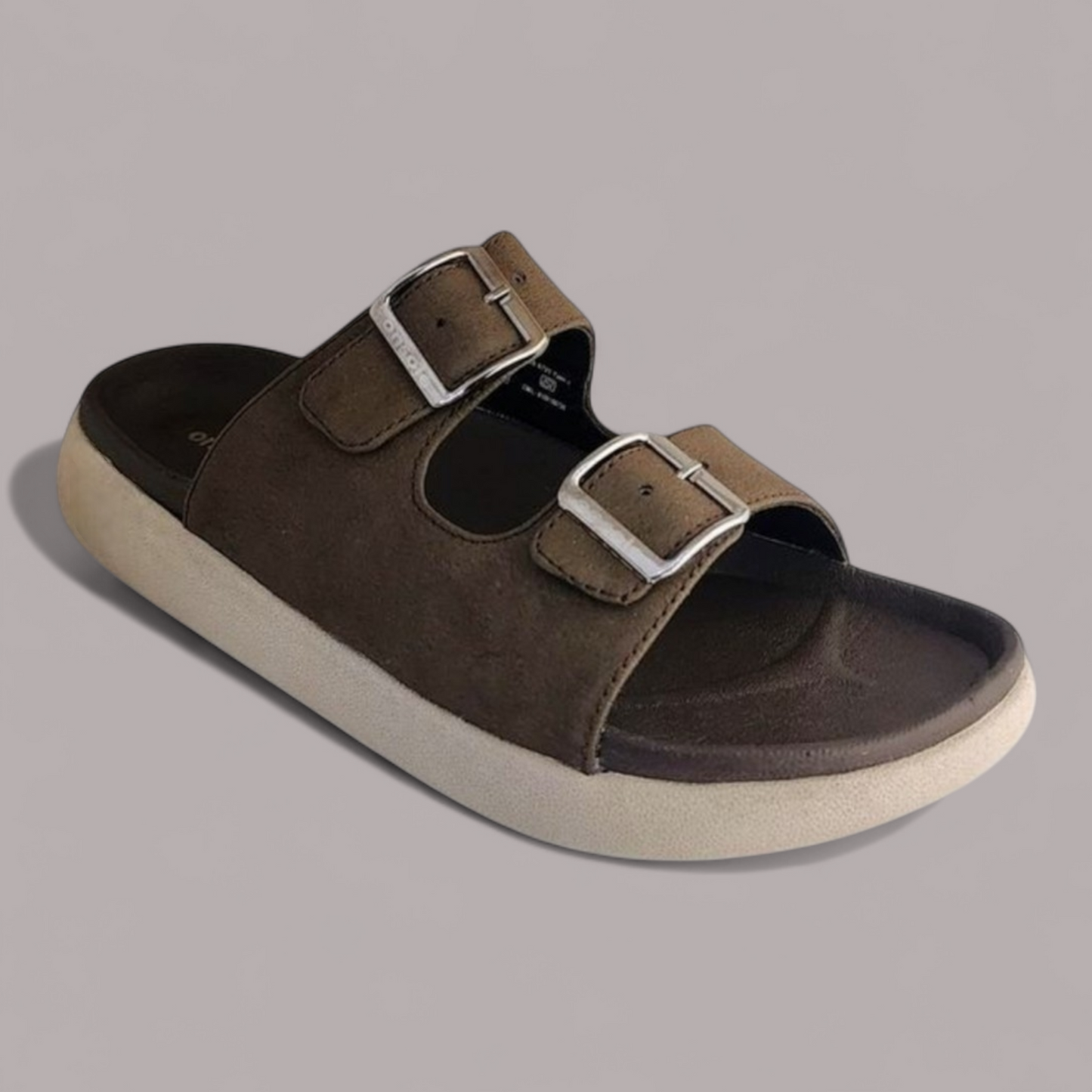 ONSOLE JAMES BROWN Men's Slides/Chapple Double-Strap Sandals with Buckle Closure