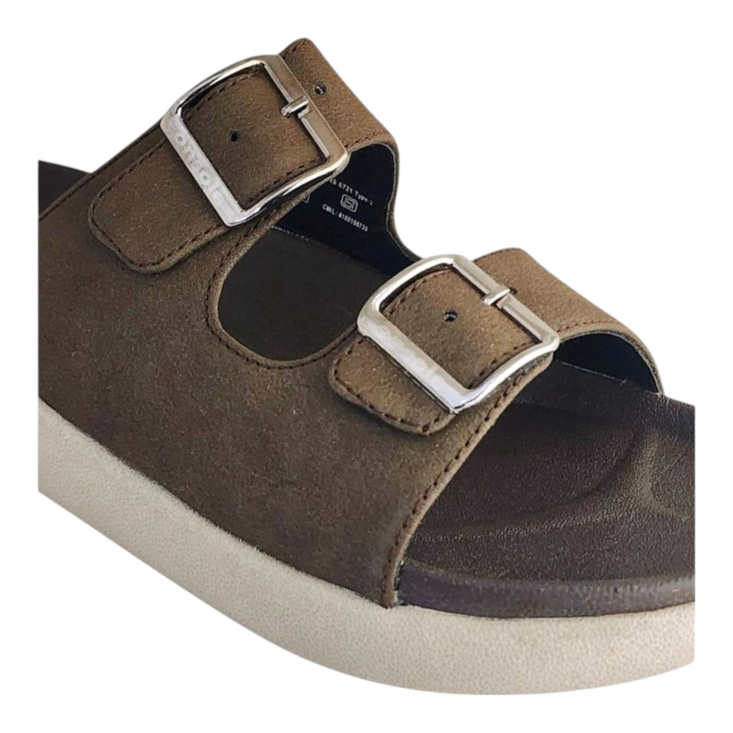 ONSOLE JAMES BROWN Men's Slides/Chapple Double-Strap Sandals with Buckle Closure