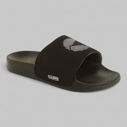 CHUPPS DOTFUSION BLACK Men's Flipflop/Slipper