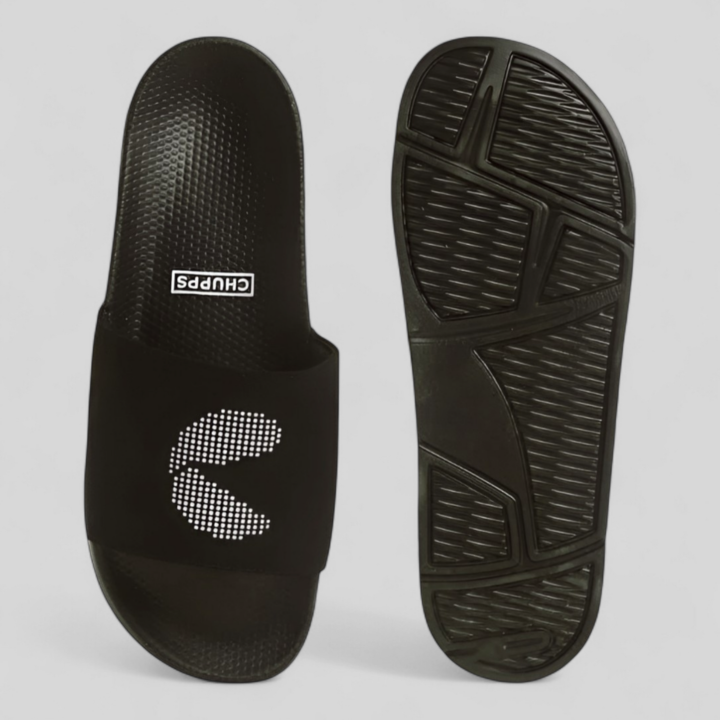CHUPPS DOTFUSION BLACK Men's Flipflop/Slipper