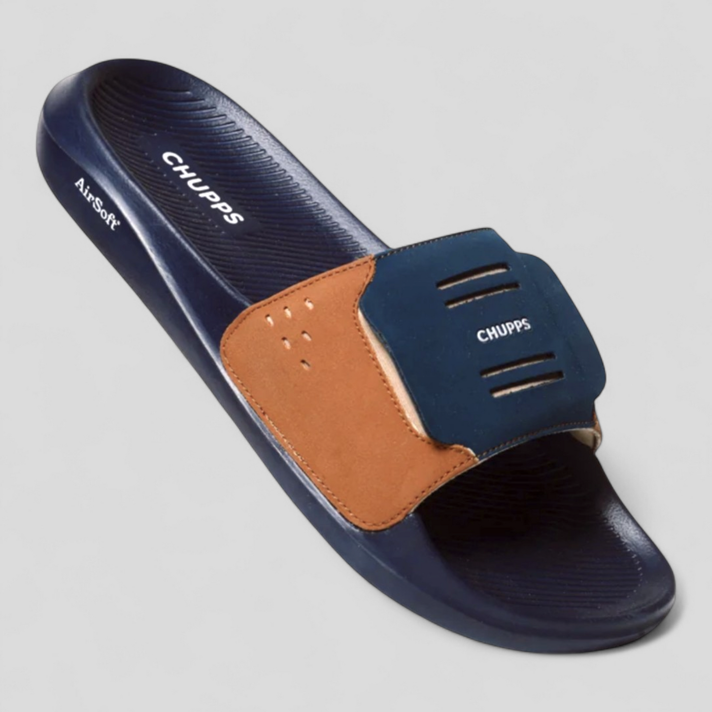 CHUPPS FLY MUSTARD/NAVY Men's Flipflop/Slipper