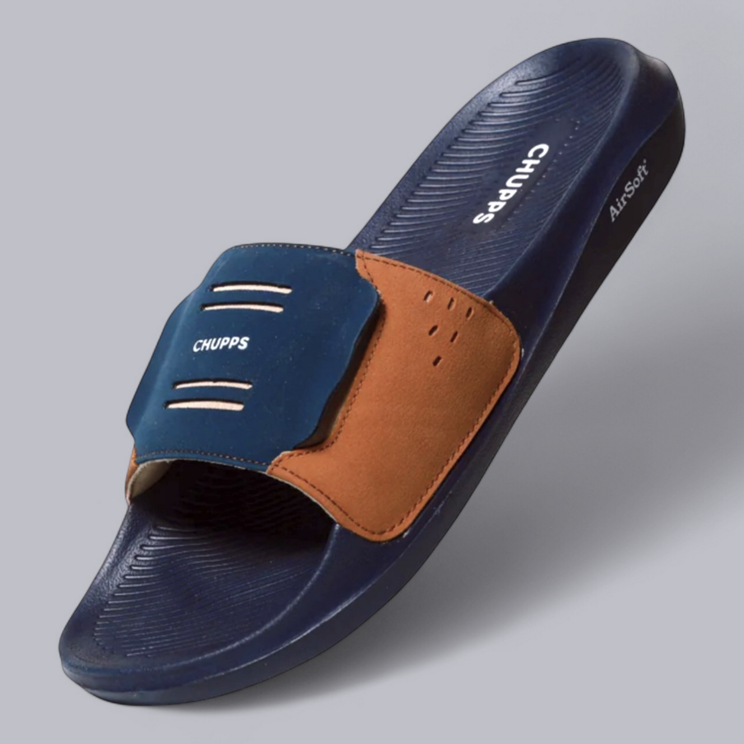 CHUPPS FLY MUSTARD/NAVY Men's Flipflop/Slipper