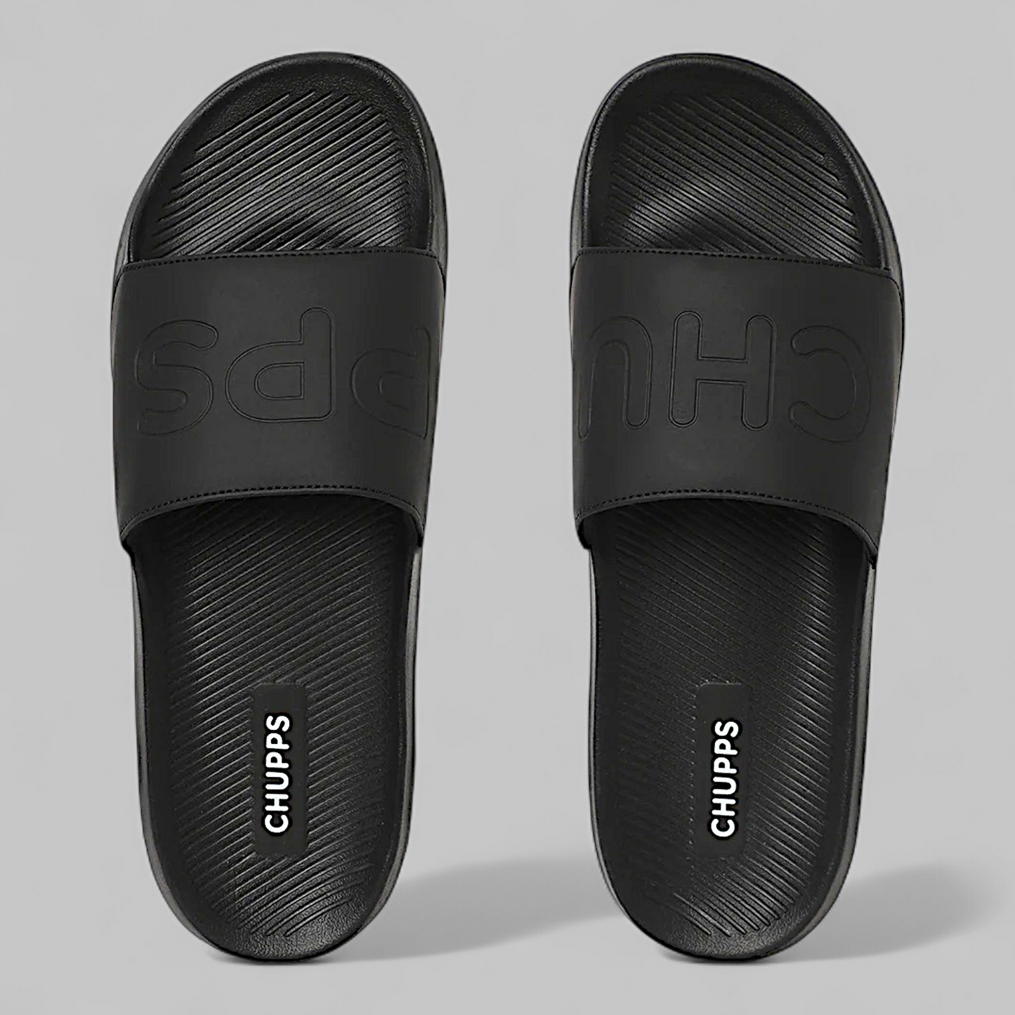 CHUPPS PURE BLACK Men's Flipflop/Slipper