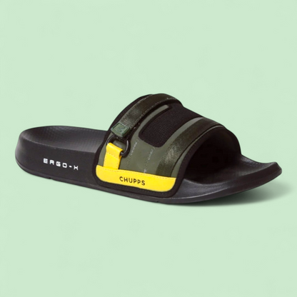 CHUPPS REBEL OLIVE/BLACK Men's Flipflop/Slipper