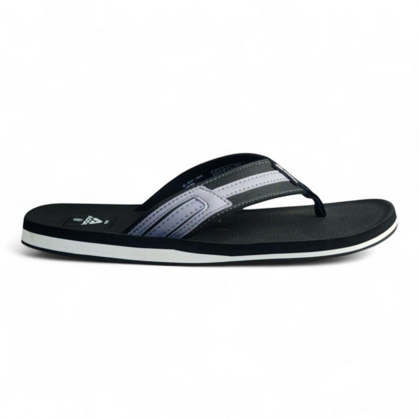 ADDA EURO BLACK/GREY Men's Slipper/Chapple/Flip flop