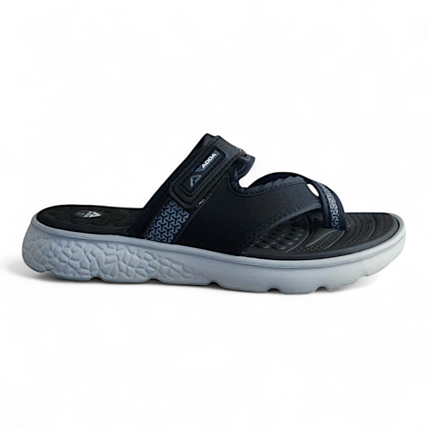 ADDA ROCK1 BLACK/GREY Men's Slipper/Chapple/Flip flop