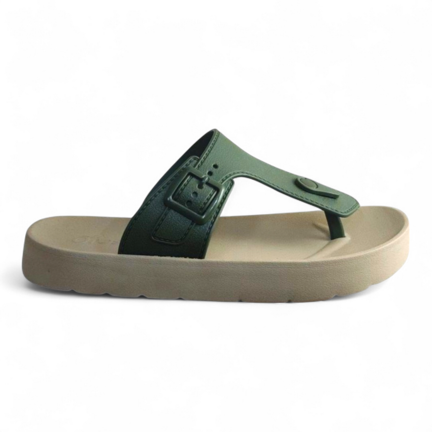 OOFOAM 506 BEIGE/MUSTARD Men's Flip flop/Slides/Slipper