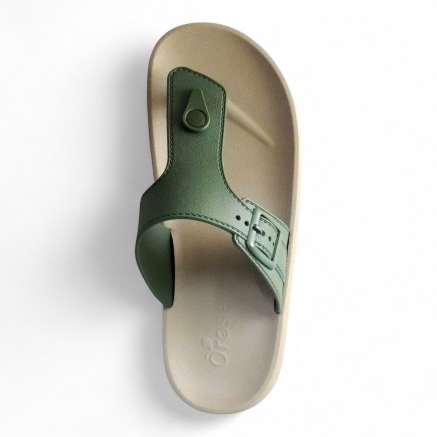 OOFOAM 506 BEIGE/MUSTARD Men's Flip flop/Slides/Slipper